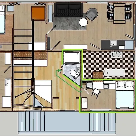 Przytulny W Zacisznej Okolicy Z Lazienka Wspolna Dla Dwoch Pokoi * Sopot