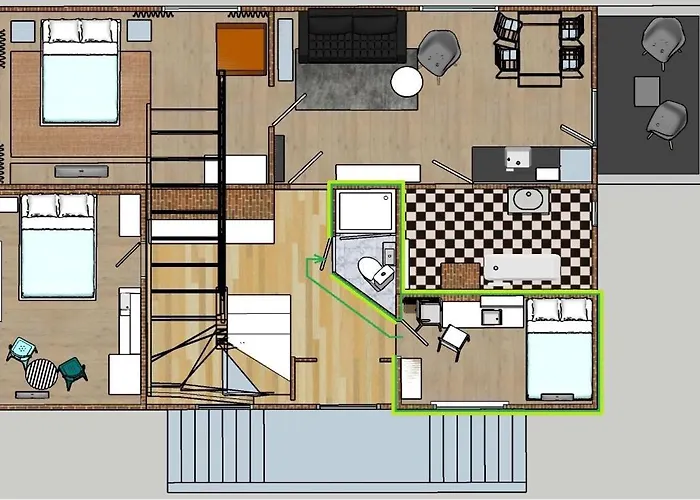 Przytulny W Zacisznej Okolicy Z Lazienka Wspolna Dla Dwoch Pokoi * 索波特